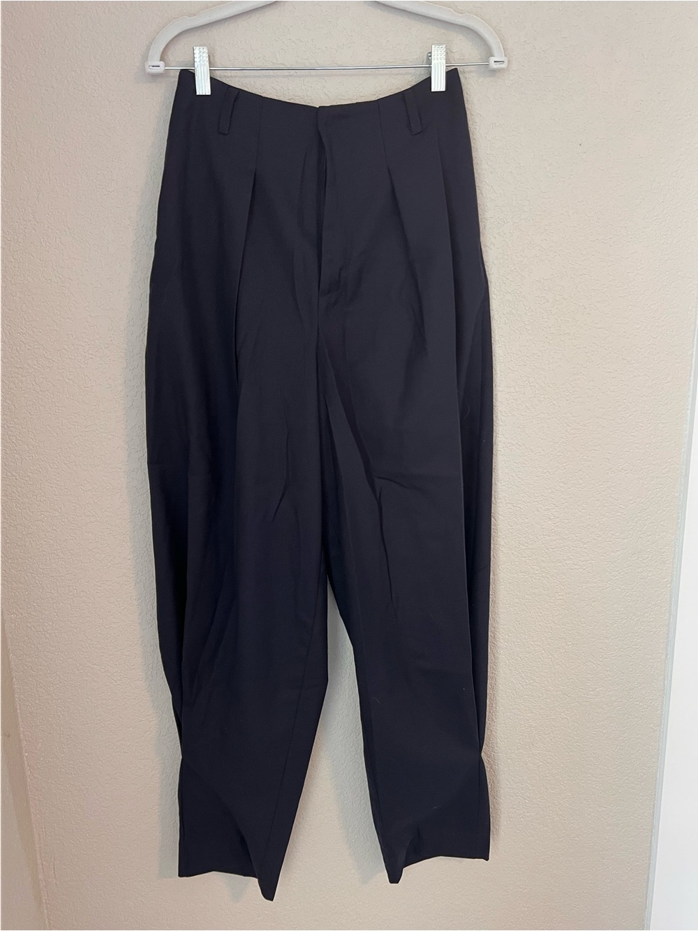 Ronny Kobo Collection Black High-Waist Pleated Dress Pants